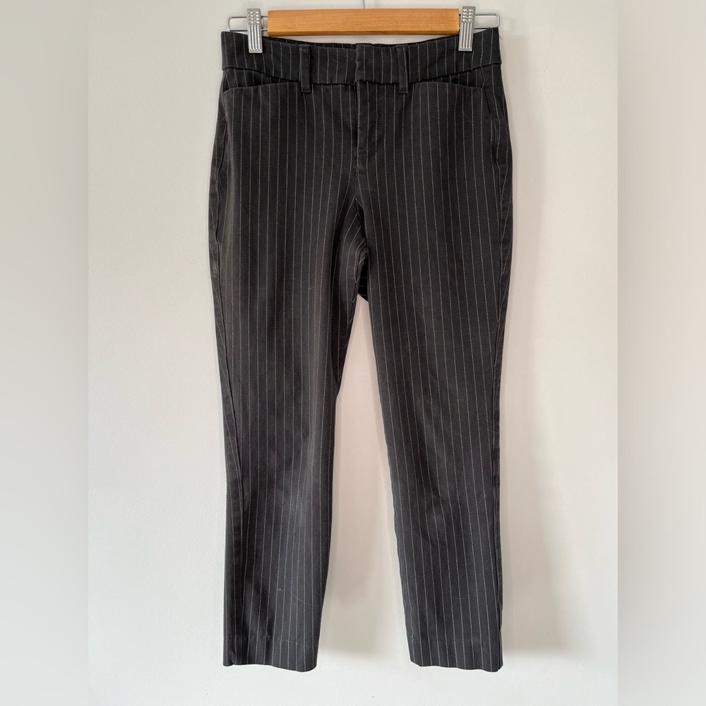 High-Waisted Pinstripe Pants